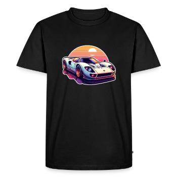 Vintage Car Sunset - Men's Premium Organic T-Shirt - black - Front - Nico (187cm)