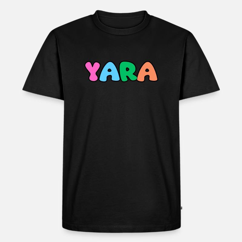 Name - Yara - Männer Premium Bio T-Shirt - Schwarz