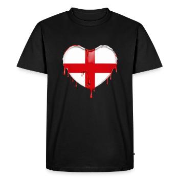 ENGLISH FLAG FLAG ENGLAND - Men's Premium Organic T-Shirt - black - Front - Nico (187cm)