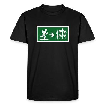 exit to the forest - Men's Premium Organic T-Shirt - black - Front - Nico (187cm)