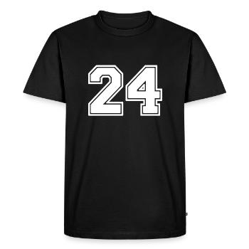 24 - Men's Premium Organic T-Shirt - black - Front - Nico (187cm)