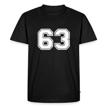 63 - Men's Premium Organic T-Shirt - black - Front - Nico (187cm)