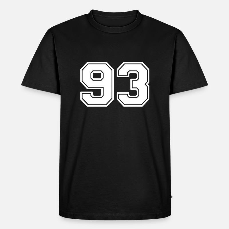 93 - Männer Premium Bio T-Shirt - Schwarz