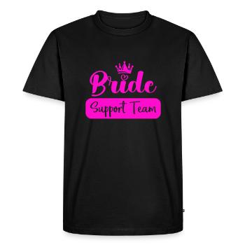 Bride Support Team - Men's Premium Organic T-Shirt - black - Front - Nico (187cm)