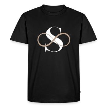 Lettre s infinie - T-shirt Premium bio Homme - noir - Devant - Nico (187cm)