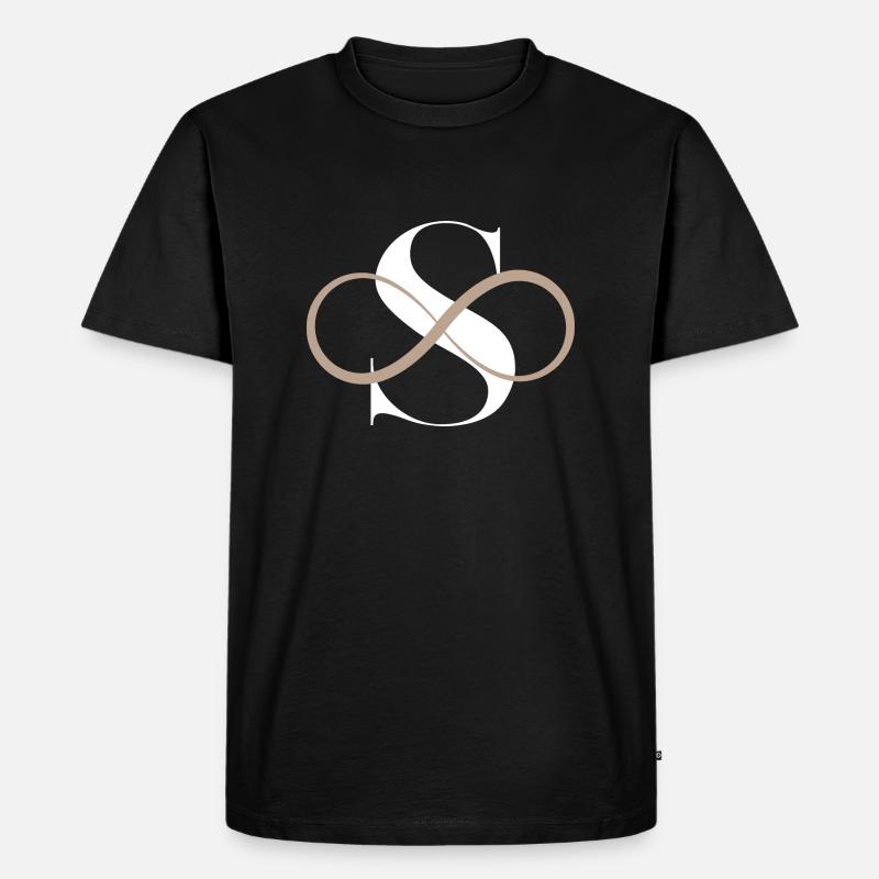 Unendlicher Buchstabe s - Männer Premium Bio T-Shirt - Schwarz