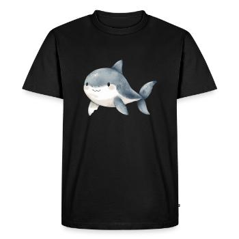 petit requin - T-shirt Premium bio Homme - noir - Devant - Nico (187cm)