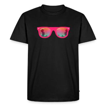 Lunettes de soleil d'été - T-shirt Premium bio Homme - noir - Devant - Nico (187cm)