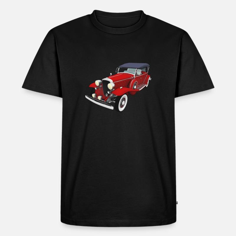 Oldtimer, Auto, Automobil - Männer Premium Bio T-Shirt - Schwarz