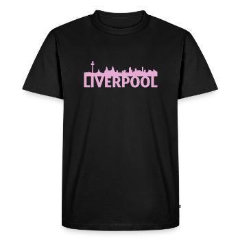 Liverpool Angleterre UK Skyline idée de cadeau - T-shirt Premium bio Homme - noir - Devant - Nico (187cm)