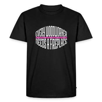 plombier blagues idée cadeau tronçonneuse cool - T-shirt Premium bio Homme - noir - Devant - Nico (187cm)