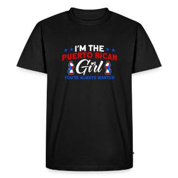 Puerto Rican Puerto Rican Flag Gift - Men's Premium Organic T-Shirt - black - Front - Nico (187cm)