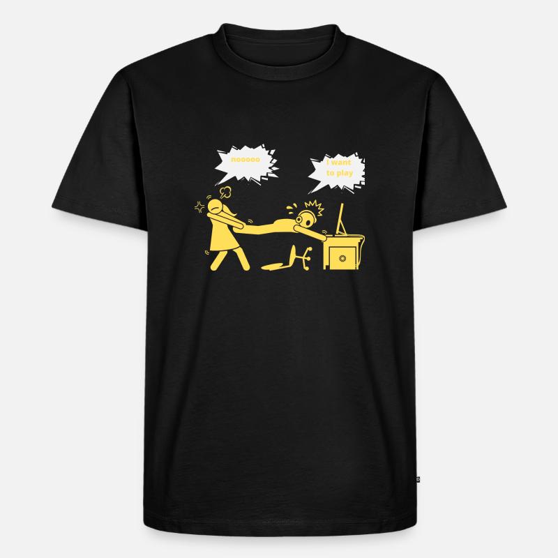 Konsolen Freak - Männer Premium Bio T-Shirt - Schwarz