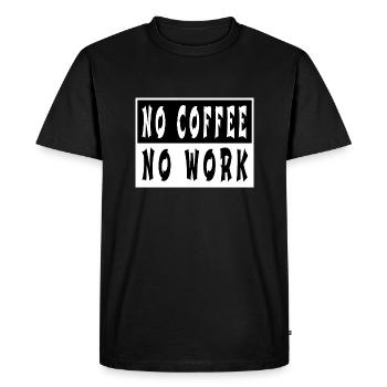 cadeau d’anniversaire café matin fatigué - T-shirt Premium bio Homme - noir - Devant - Nico (187cm)