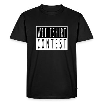 Black Pet Cat Butt Tshirts Cat Owner Gift Idea - Men's Premium Organic T-Shirt - black - Front - Nico (187cm)
