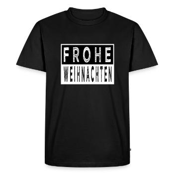 gift saying trees alcohol christmas time - Men's Premium Organic T-Shirt - black - Front - Nico (187cm)