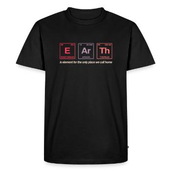 EARTH - with elements of the persiode system - Men's Premium Organic T-Shirt - black - Front - Nico (187cm)