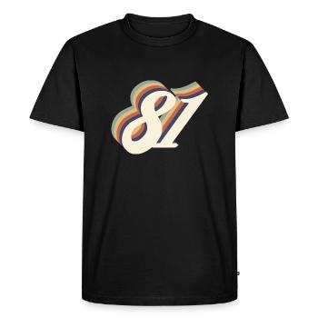 81ème anniversaire vintage - T-shirt Premium bio Homme - noir - Devant - Nico (187cm)