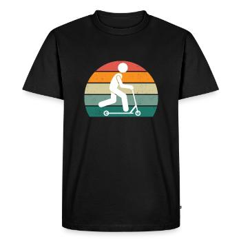 RetroScooter - T-shirt Premium bio Homme - noir - Devant - Nico (187cm)