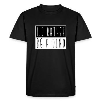 Angry Face Boys Bicycle Ride Old Chrome Dino Dino - T-shirt Premium bio Homme - noir - Devant - Nico (187cm)