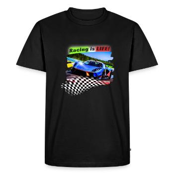 LA COURSE, C’EST LA VIE! - T-shirt Premium bio Homme - noir - Devant - Nico (187cm)