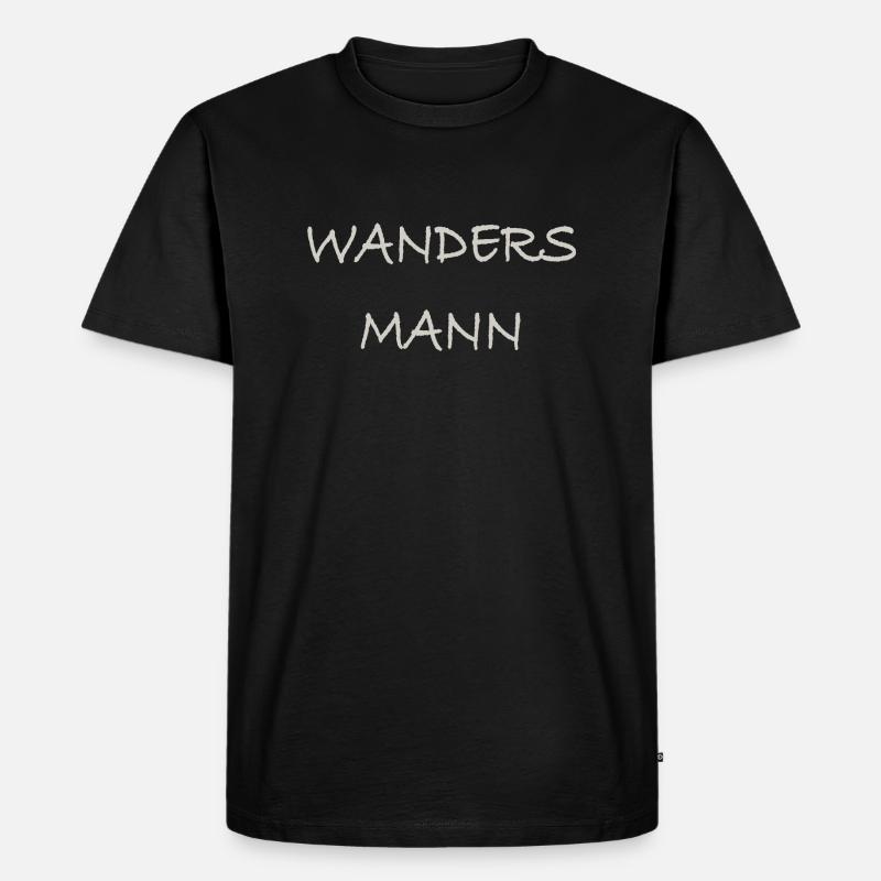 Wandersmann - Männer Premium Bio T-Shirt - Schwarz