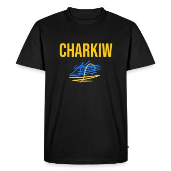 Kharkiv Ukraine Ukraina Kharkiv - Men's Premium Organic T-Shirt - black - Front - Nico (187cm)