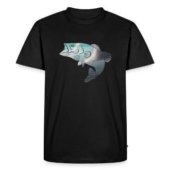 Fishing, fishing, fishing hooks, anglers, fishing - Men's Premium Organic T-Shirt - black - Front - Nico (187cm)