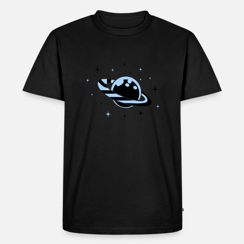 planet 01 - Männer Premium Bio T-Shirt - Schwarz