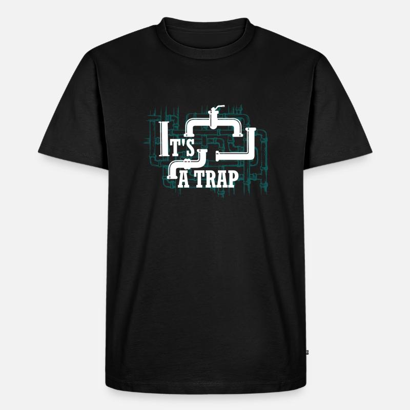 It's A Plumber Pipefitter Wrench - Männer Premium Bio T-Shirt - Schwarz