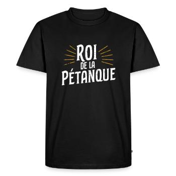 Roi de la pétanque - T-shirt Premium bio Homme - noir - Devant - Nico (187cm)
