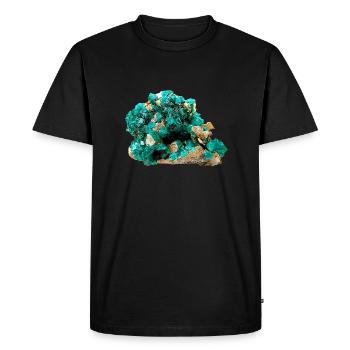 Dioptas Minéral Cuivre Émeraude Silicate Cristal - T-shirt Premium bio Homme - noir - Devant - Nico (187cm)