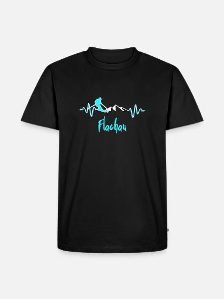 Skiing Flachau - Men's Premium Organic T-Shirt - black