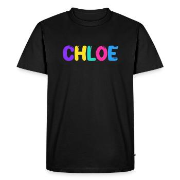 Name - Chloe - Men's Premium Organic T-Shirt - black - Front - Nico (187cm)
