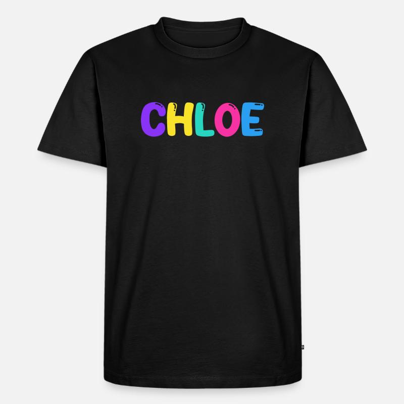 Name - Chloe - Männer Premium Bio T-Shirt - Schwarz