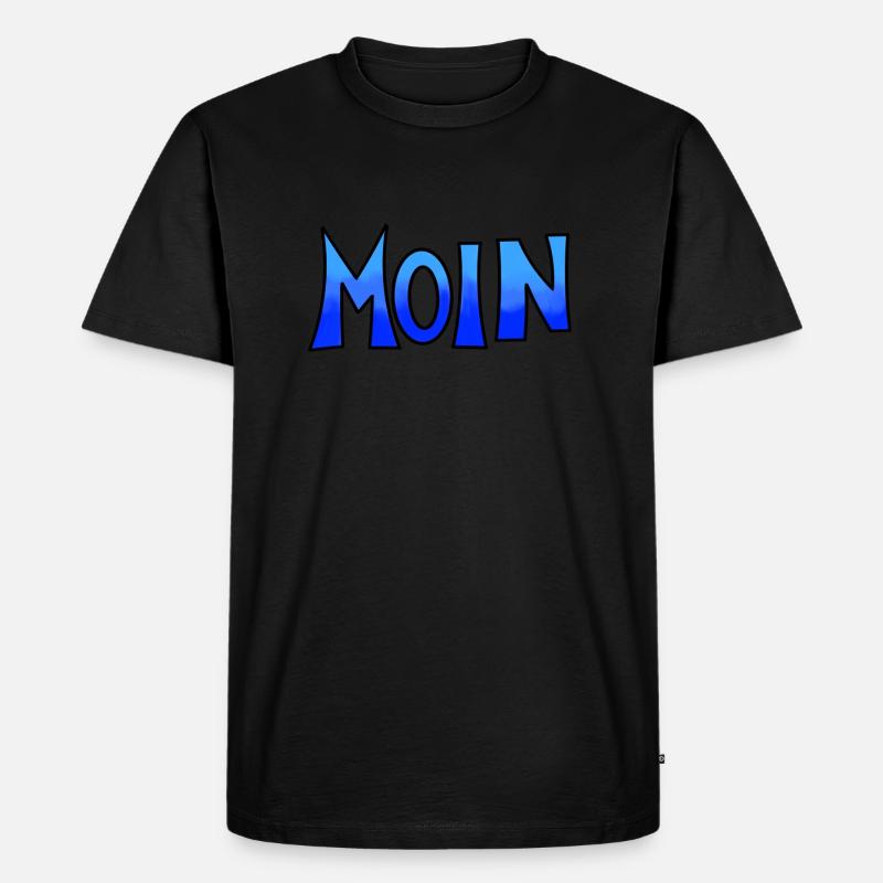 Moin - Männer Premium Bio T-Shirt - Schwarz