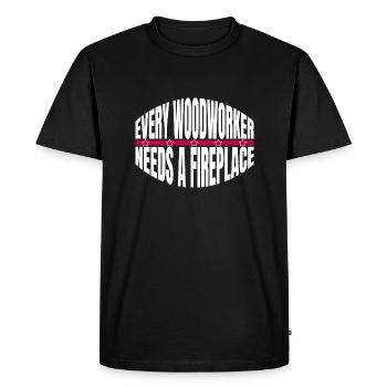 cool logging lumberjackwoodworking carpenter jokes - Men's Premium Organic T-Shirt - black - Front - Nico (187cm)