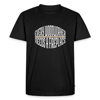 cutter drôle charpentier tronçonneuse charpentier - T-shirt Premium bio Homme - noir - Devant - Nico (187cm)