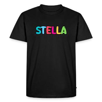 Nom - Stella - T-shirt Premium bio Homme - noir - Devant - Nico (187cm)