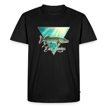 Pike Predator Fishing Fishing Fishing - Men's Premium Organic T-Shirt - black - Front - Nico (187cm)