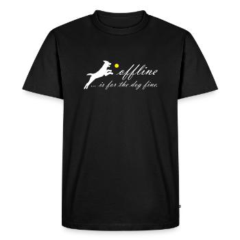 Offline for Dog fine Running Dog funny dog shirt - Men's Premium Organic T-Shirt - black - Front - Nico (187cm)