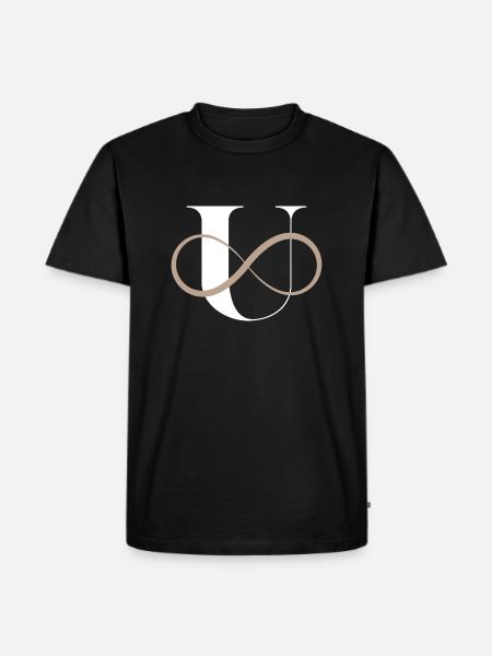 Infinite Letter u - Men's Premium Organic T-Shirt - black