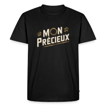 Mon précieux - T-shirt Premium bio Homme - noir - Devant - Nico (187cm)