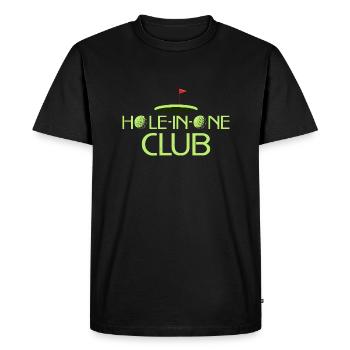 Hole-In-One Club Golfer Golf - Men's Premium Organic T-Shirt - black - Front - Nico (187cm)