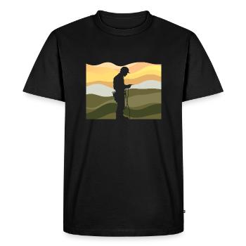Electrician Circuit Current - Men's Premium Organic T-Shirt - black - Front - Nico (187cm)