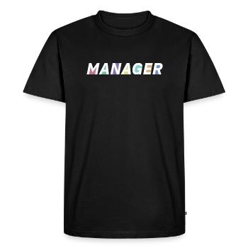 The manager - Men's Premium Organic T-Shirt - black - Front - Nico (187cm)