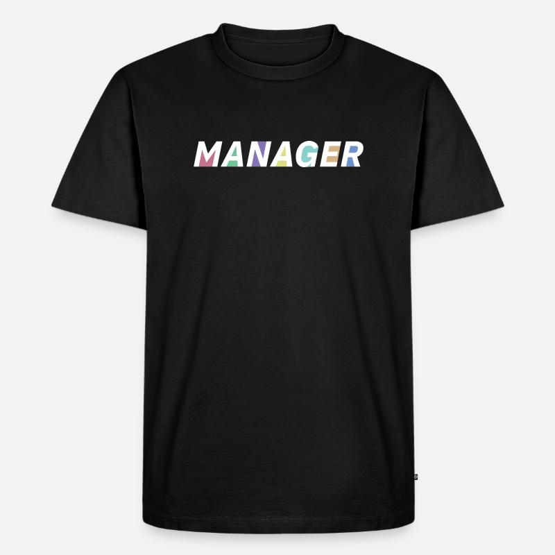 Der Manager - Männer Premium Bio T-Shirt - Schwarz