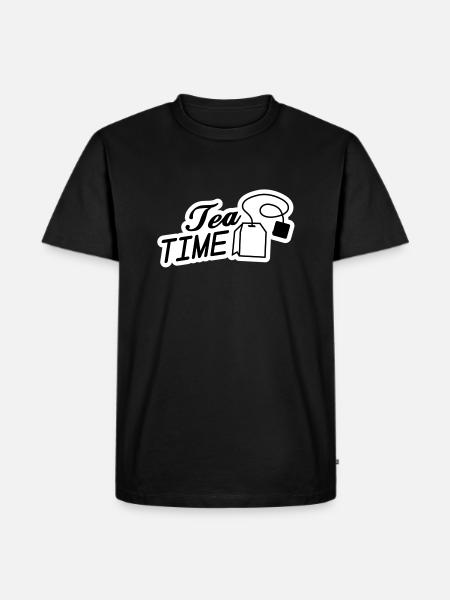 tea_time__f2 - Men's Premium Organic T-Shirt - black