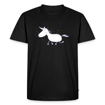 unicorn - Men's Premium Organic T-Shirt - black - Front - Nico (187cm)