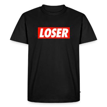 Loser - Men's Premium Organic T-Shirt - black - Front - Nico (187cm)